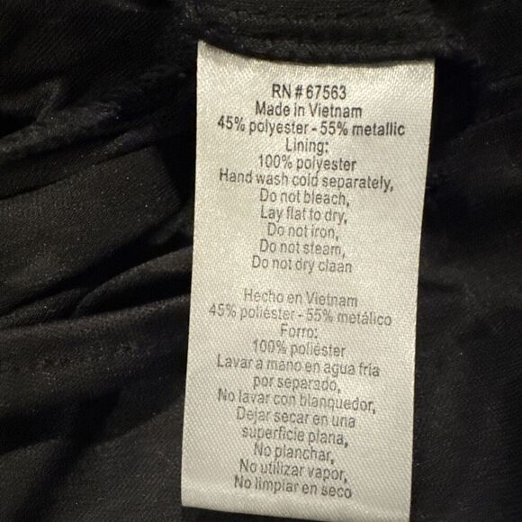 Womens Sz 6 Burgundy Metallic Sheath Dress Draped Overlay Party Elegant Evening - Picture 12 of 16